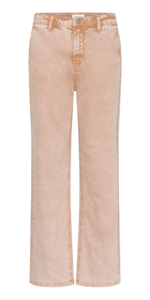 Cream Straight Trouser Jeans, washed pink