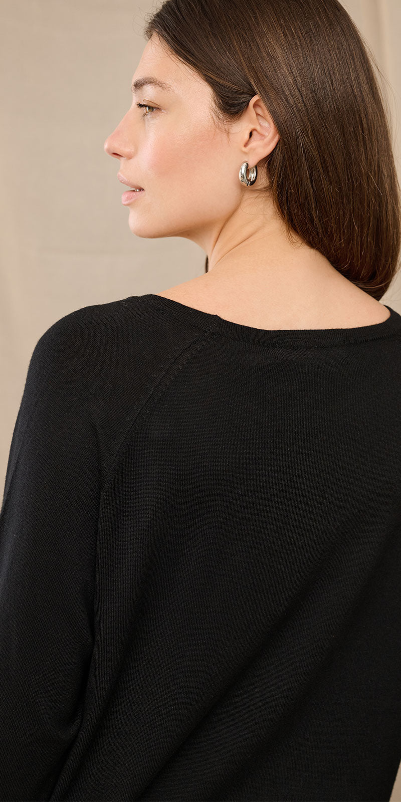 Culture Fine Knit Crew Neck, black