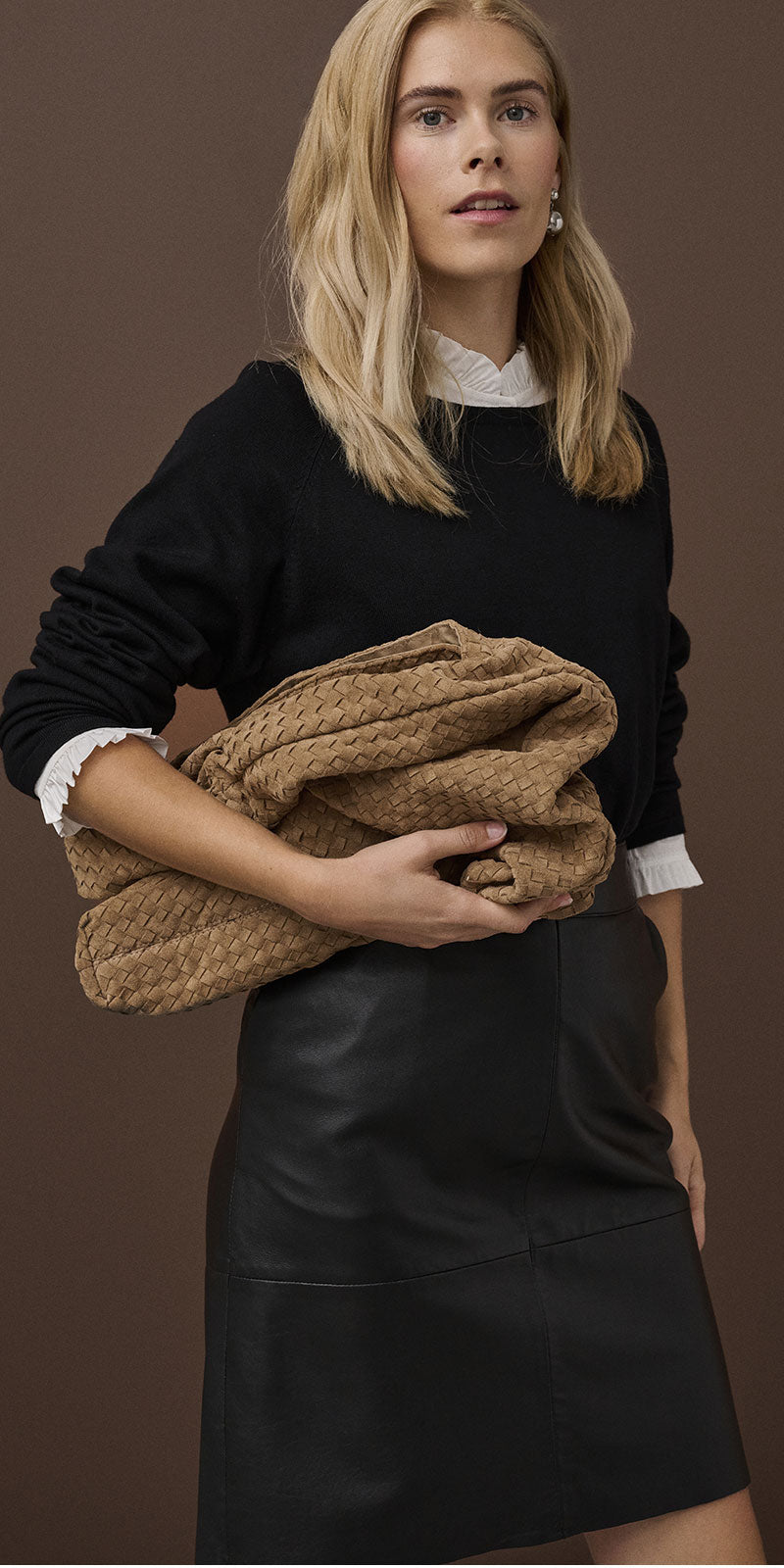 Culture Fine Knit Crew Neck, black