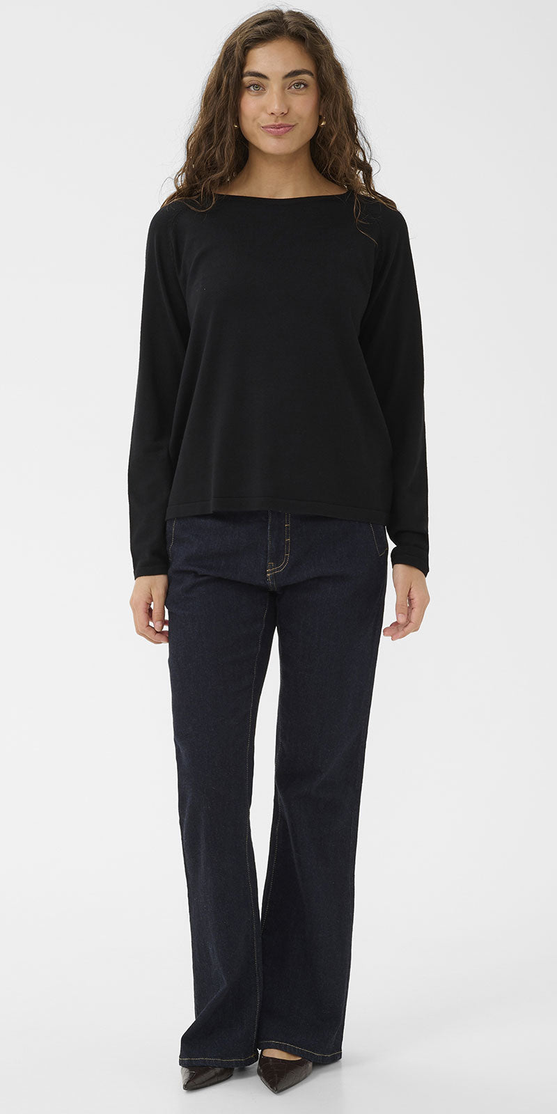 Culture Fine Knit Crew Neck, black