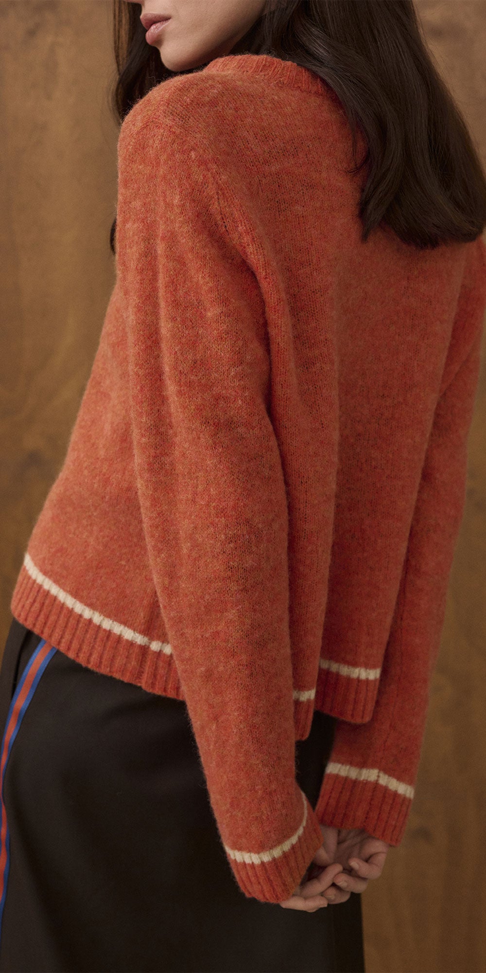 Culture Wool Crew Neck Sweater, pumpkin