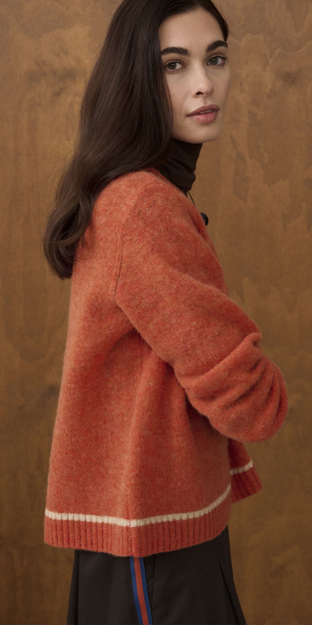 Culture Wool Crew Neck Sweater, pumpkin