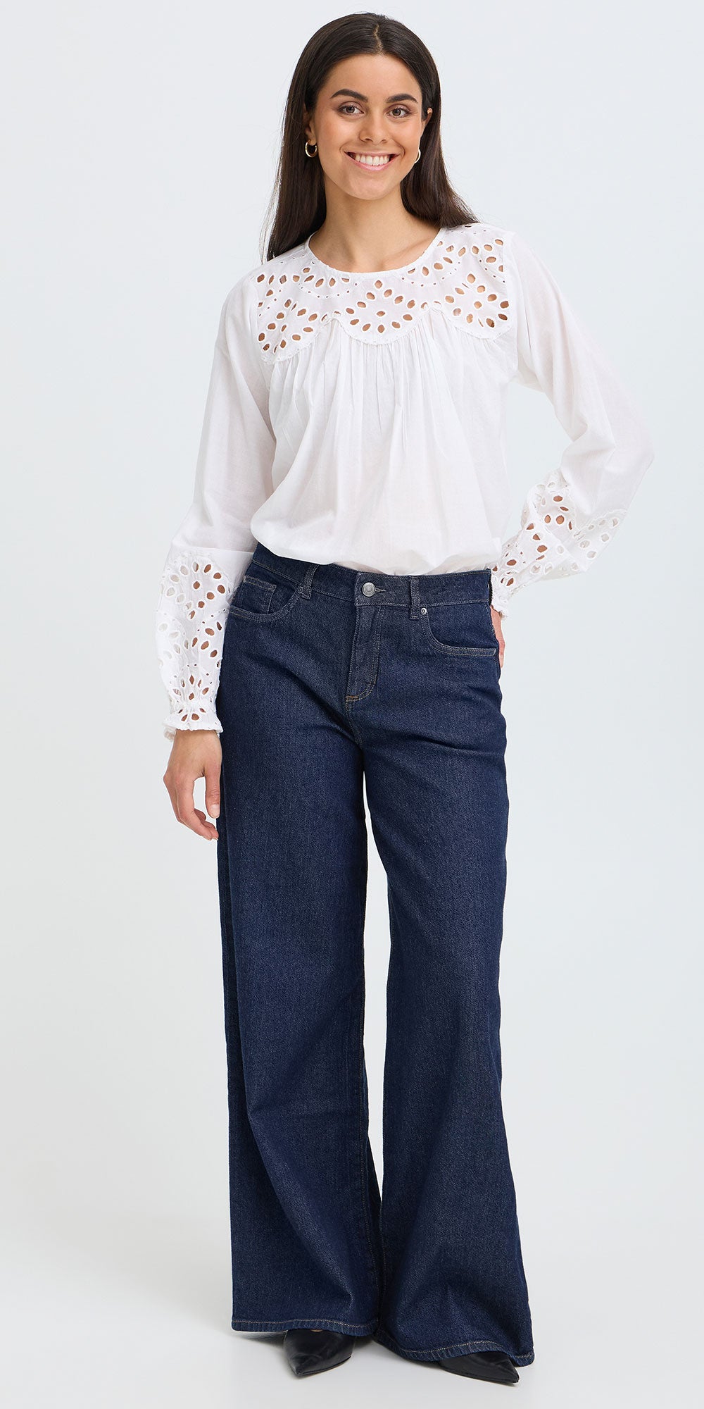 Fransa Celina Wide Jeans, dark denim