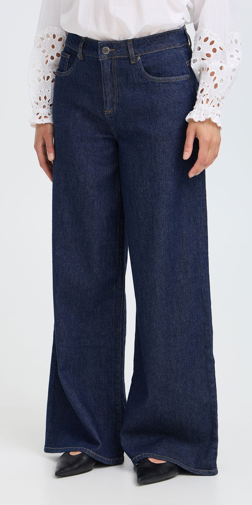 Fransa Celina Wide Jeans, dark denim