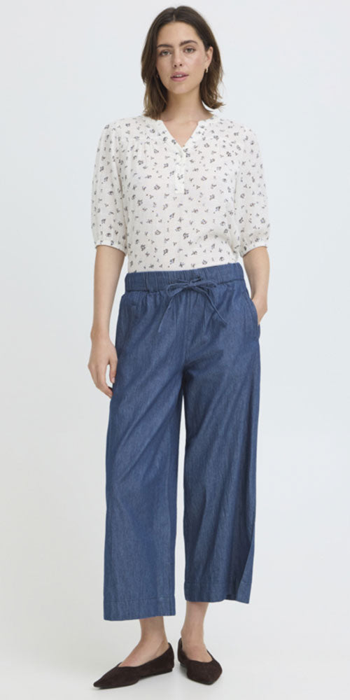 Fransa Denim Chambray Pant