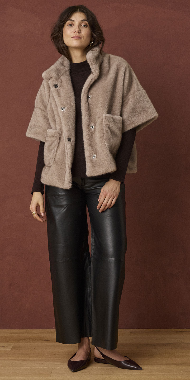 Fransa Faux Fur Vest Coat