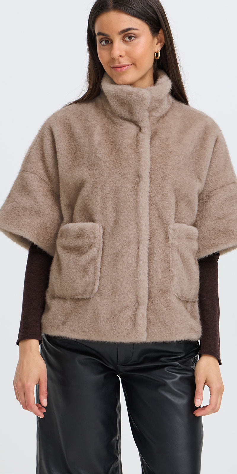 Fransa Faux Fur Vest Coat