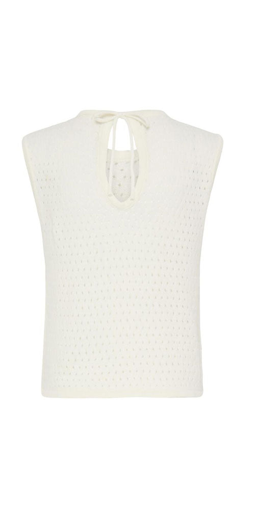 Fransa Open Knit Top