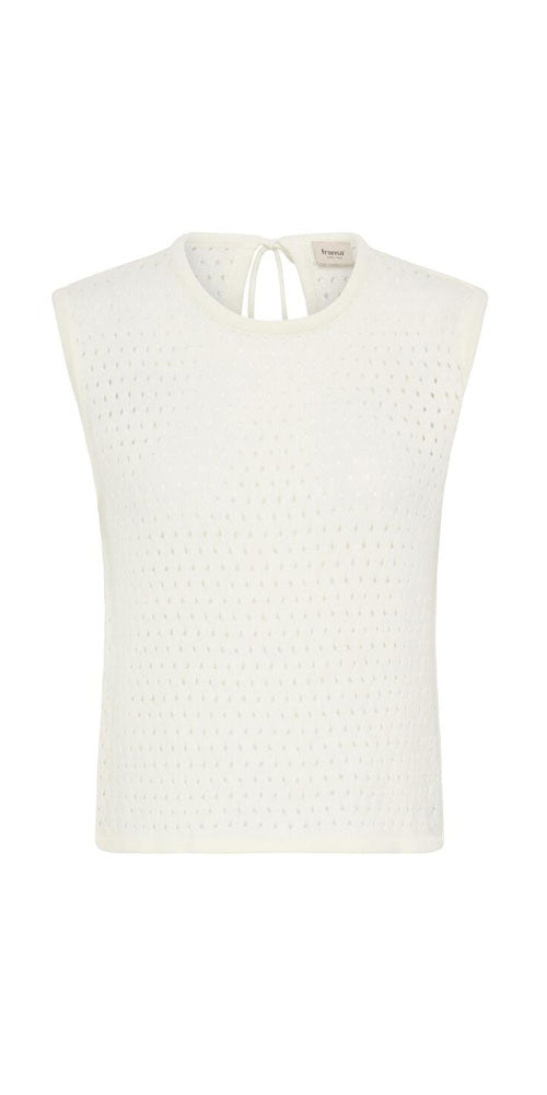 Fransa Open Knit Top