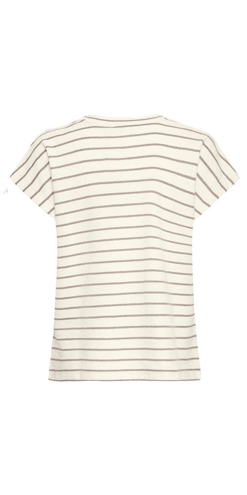Fransa Striped Jersey Dolman Tee