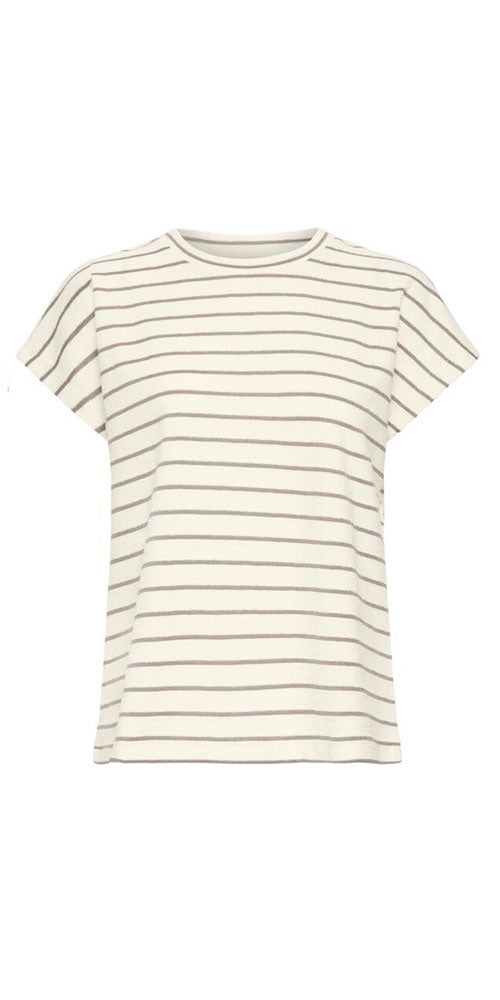 Fransa Striped Jersey Dolman Tee