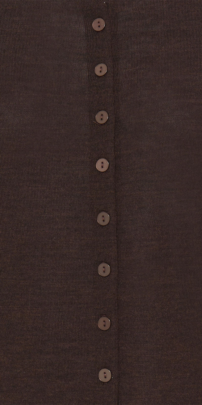 Fransa Fine Knit Wool Cardy, chocolate brown