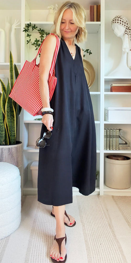 Fransa Lyocell Twill Dress, black