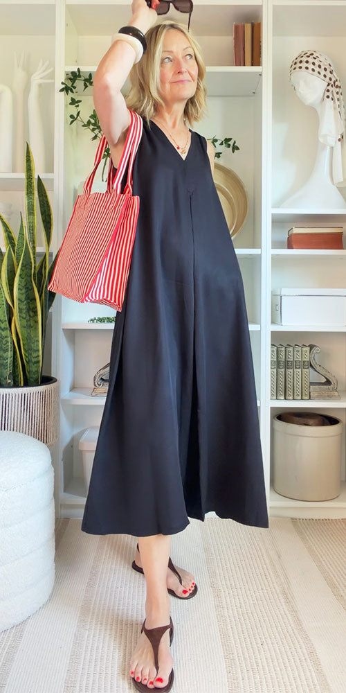 Fransa Lyocell Twill Dress, black