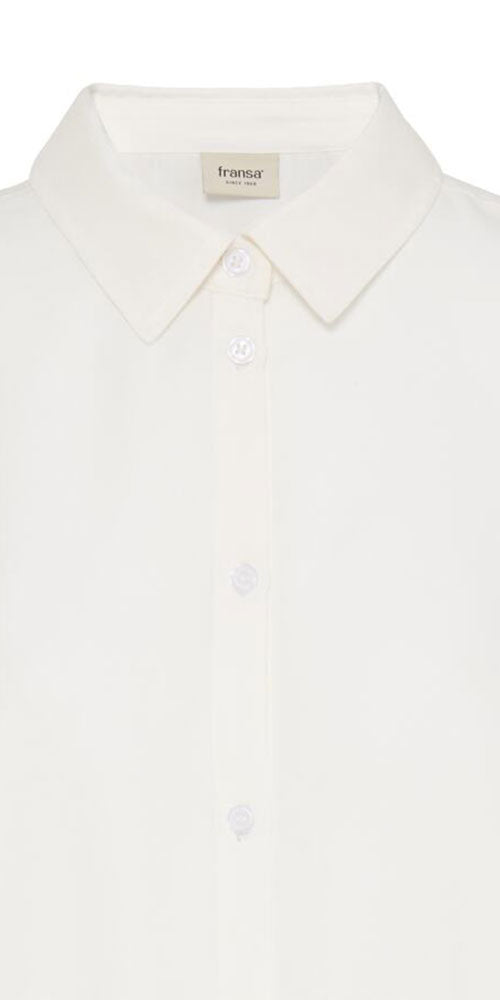 Fransa Lyocell Twill Dolman Shirt, off-white