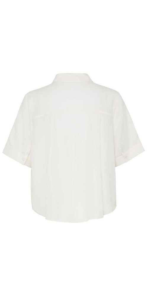 Fransa Lyocell Twill Dolman Shirt, off-white