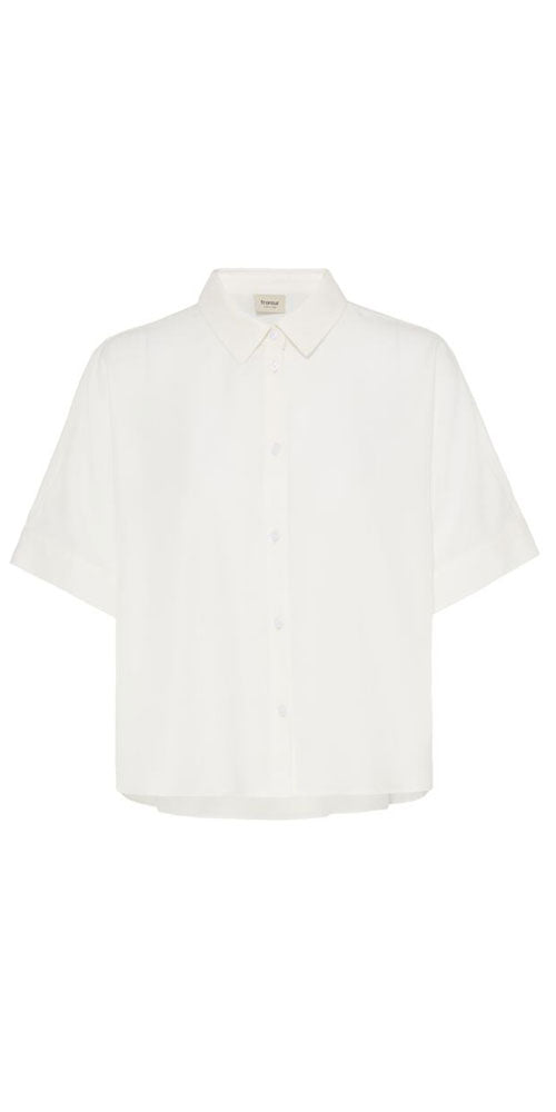 Fransa Lyocell Twill Dolman Shirt, off-white