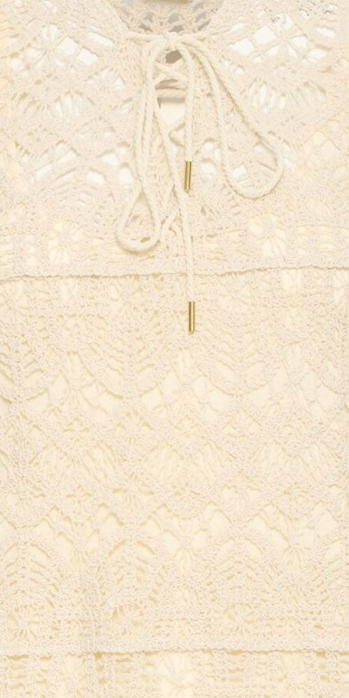 Ichi Crochet Shift Dress