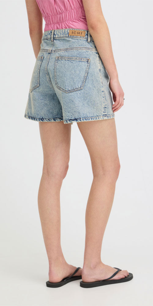 Ichi A-line Jean Shorts, light wash