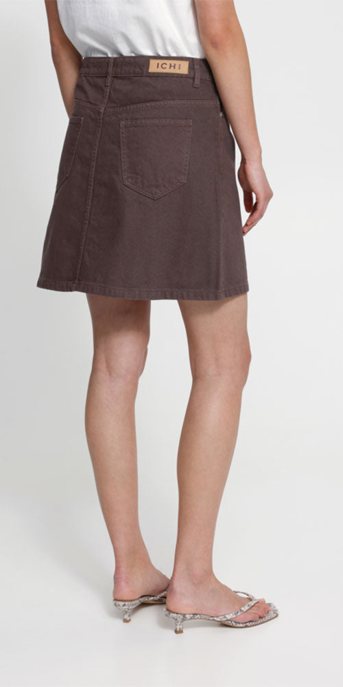 Ichi A-line Jean Skirt, java