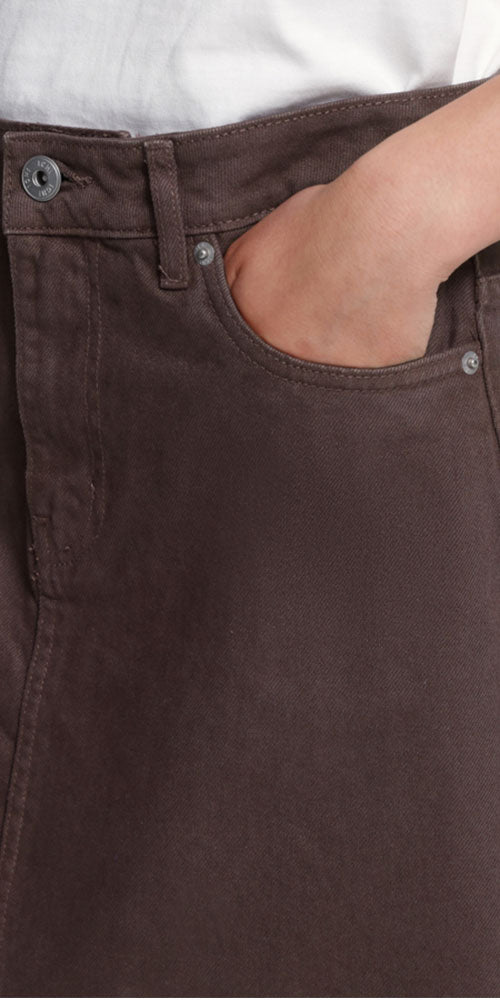 Ichi A-line Jean Skirt, java