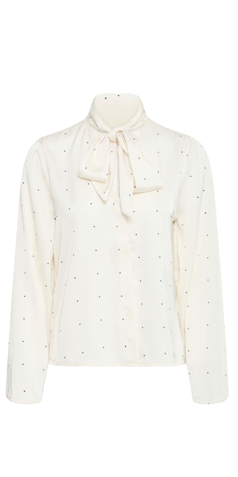 Ichi Satin Polka Dot Blouse