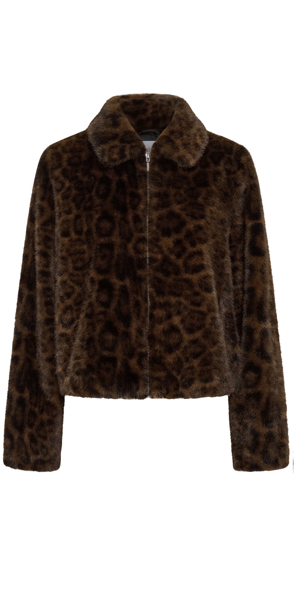 Saint Tropez Leopard Faux Fur Jacket