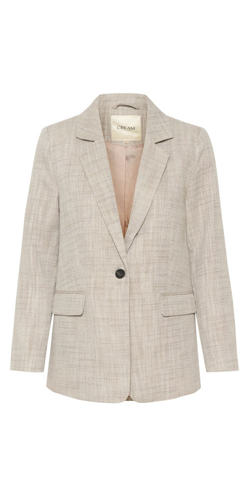 Cream Natural Texture Blazer