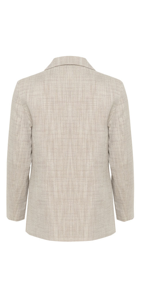 Cream Natural Texture Blazer