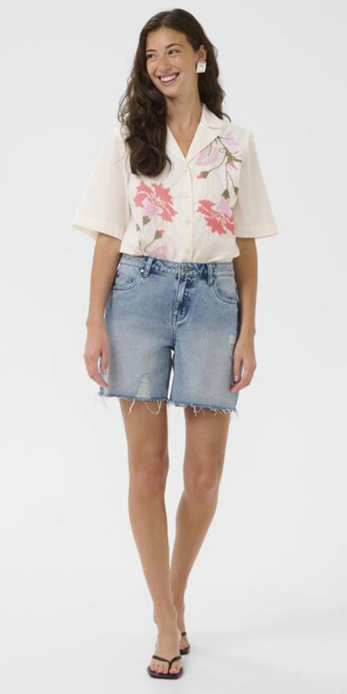 Culture Raw Hem Jean Shorts