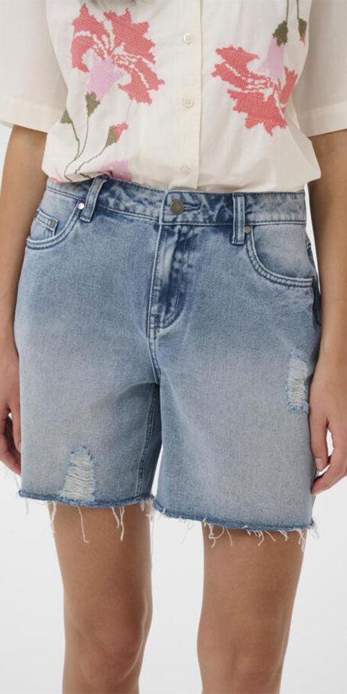 Culture Raw Hem Jean Shorts