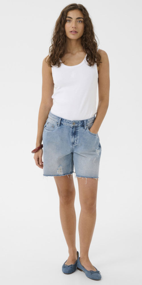 Culture Raw Hem Jean Shorts
