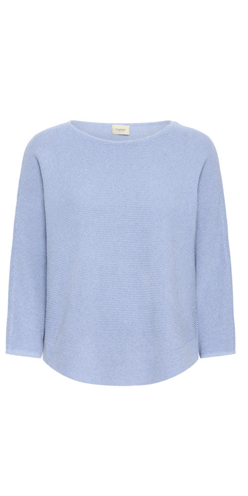 Fransa Dolman Sleeve Pullover, sky blue