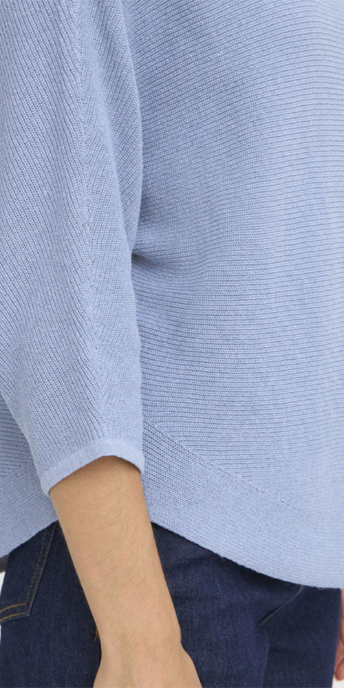 Fransa Dolman Sleeve Pullover, sky blue