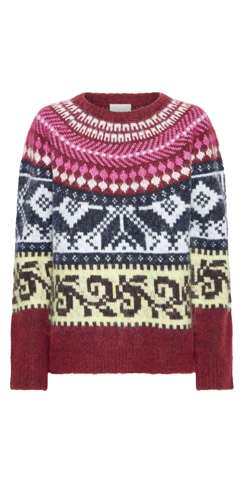 Ichi Multicoloured Fair Isle Sweater