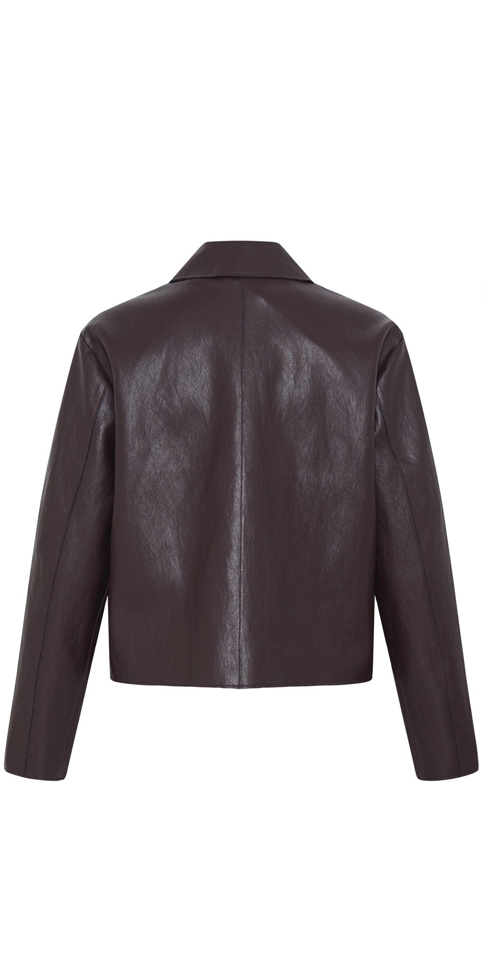 Ichi Faux Leather Jacket, bordeaux