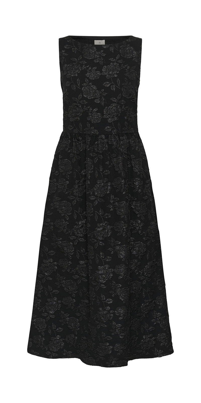 Kaffe Floral Jacquard Dress, black
