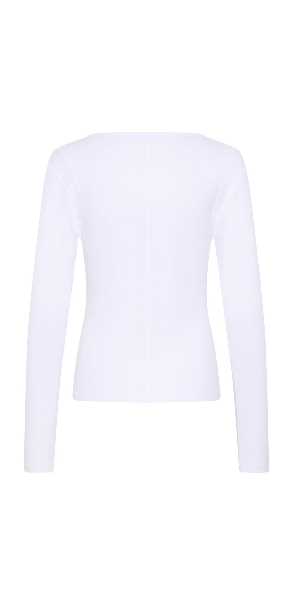 Kaffe Seamed Long Sleeve Top, white
