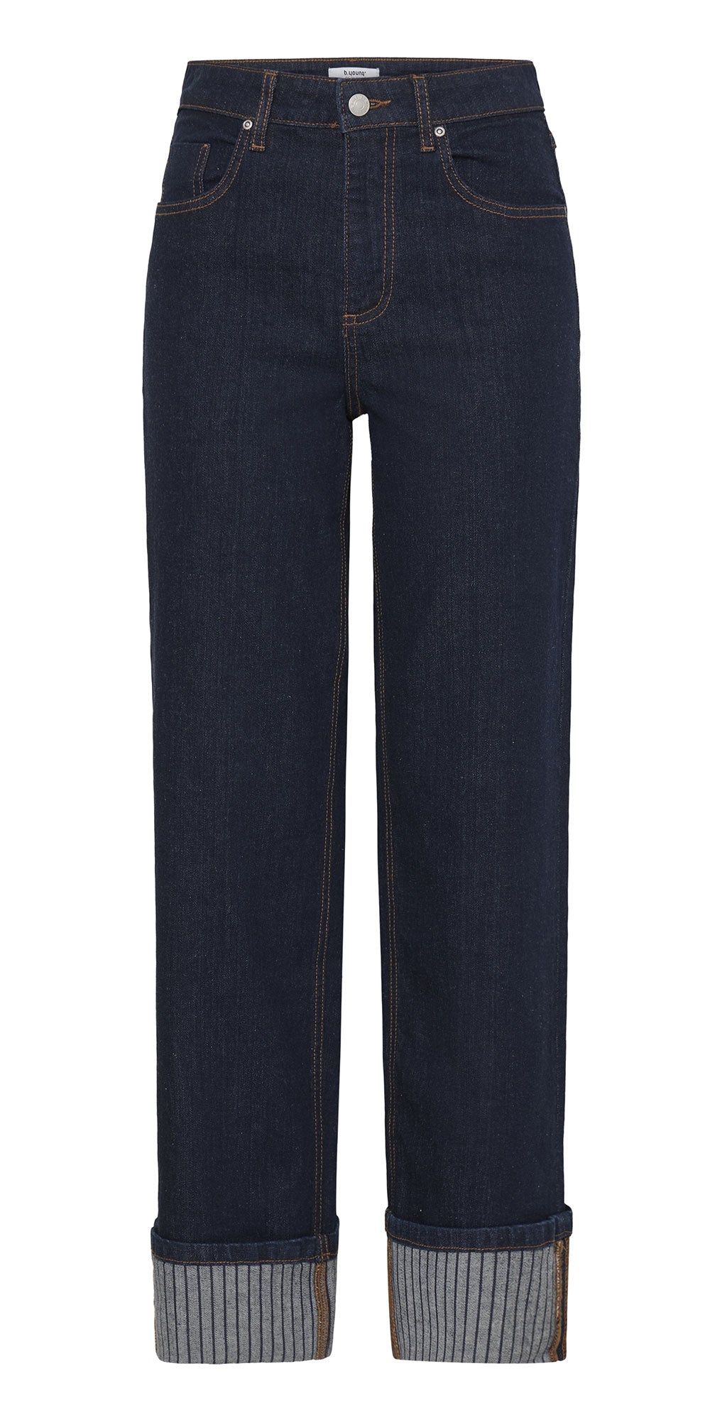 B.Young Stripe Cuffed Jeans