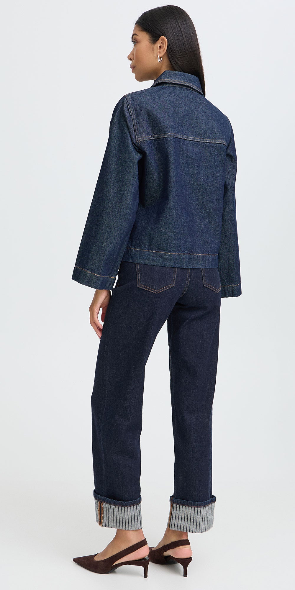 B.Young Stripe Cuffed Jeans