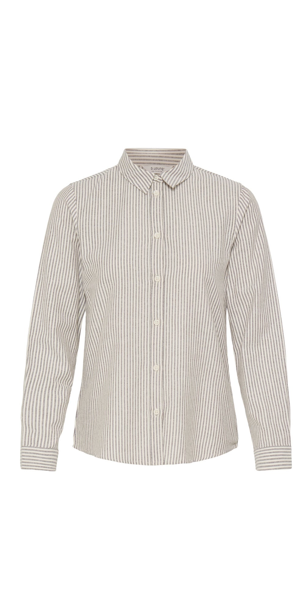 B.Young Semi-Fitted Button Up Shirt, java stripe