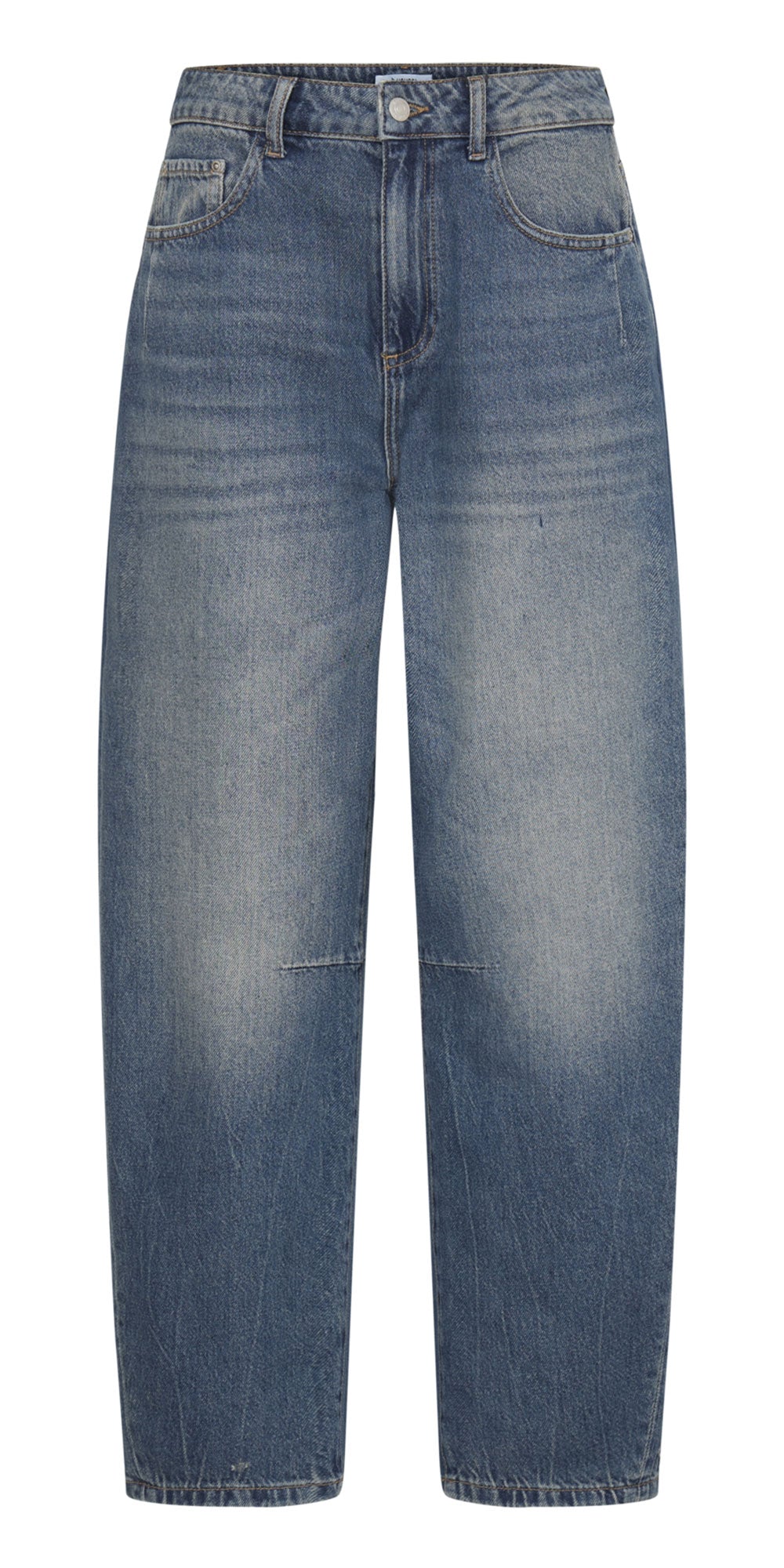 B.Young High Waist Barrel Jeans, mid wash