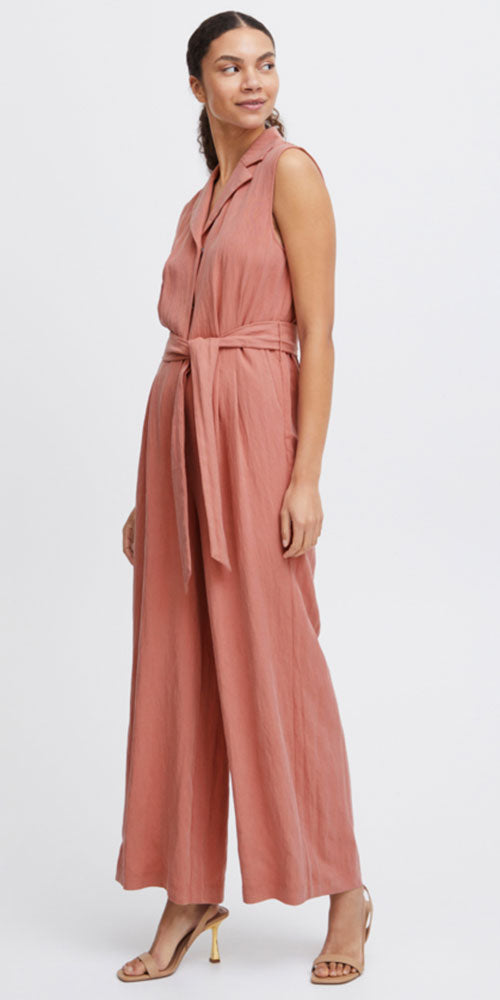 B.Young Belted Jumpsuit, rose