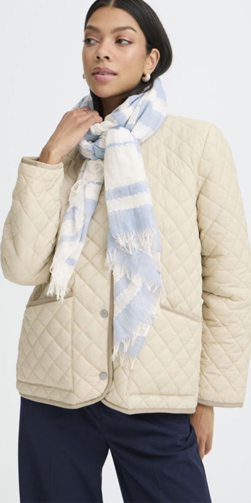 B.Young Blue Textural Scarf