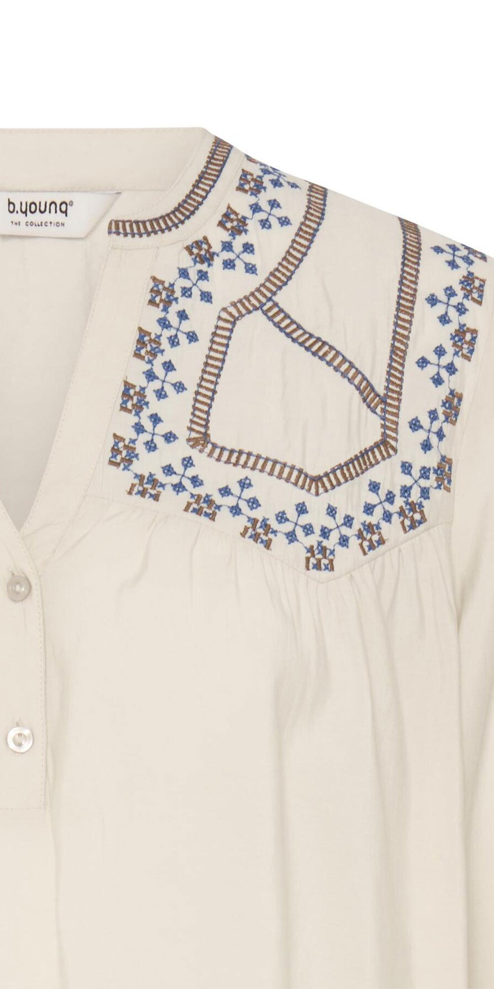 B.Young Embroidered Boho Blouse