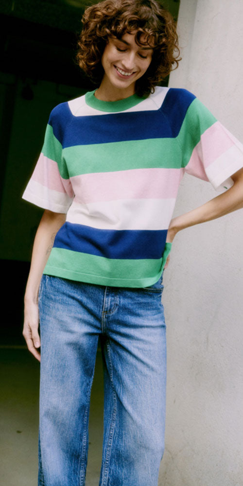 B.Young Bold Stripe Sweater Tee