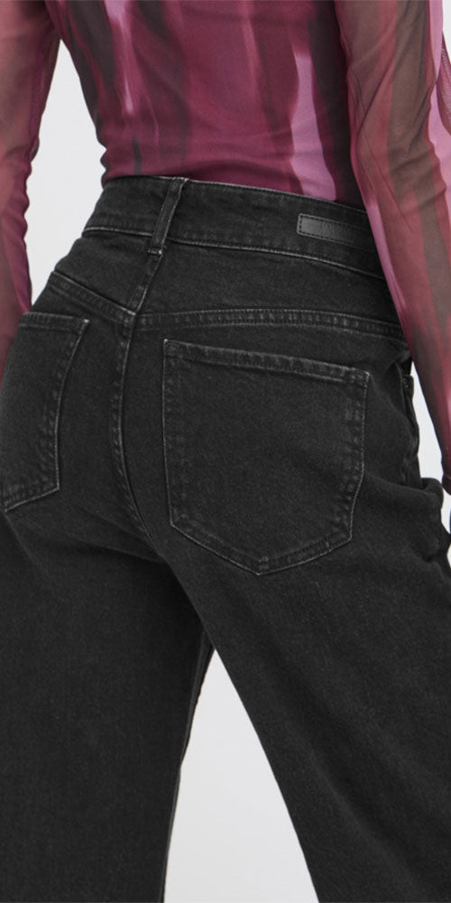B.Young High Waist Bootcut Jeans, black wash