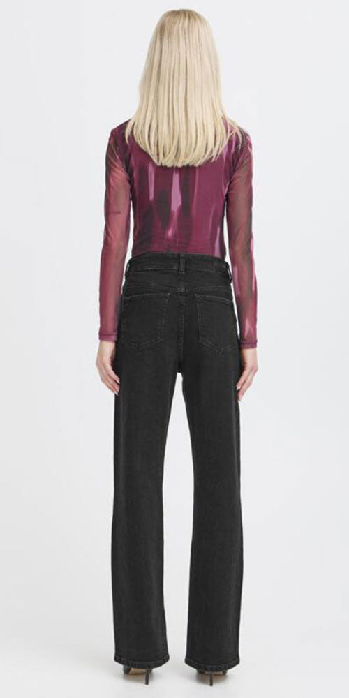 B.Young High Waist Bootcut Jeans, black wash