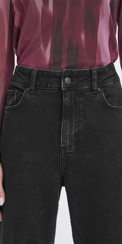 B.Young High Waist Bootcut Jeans, black wash