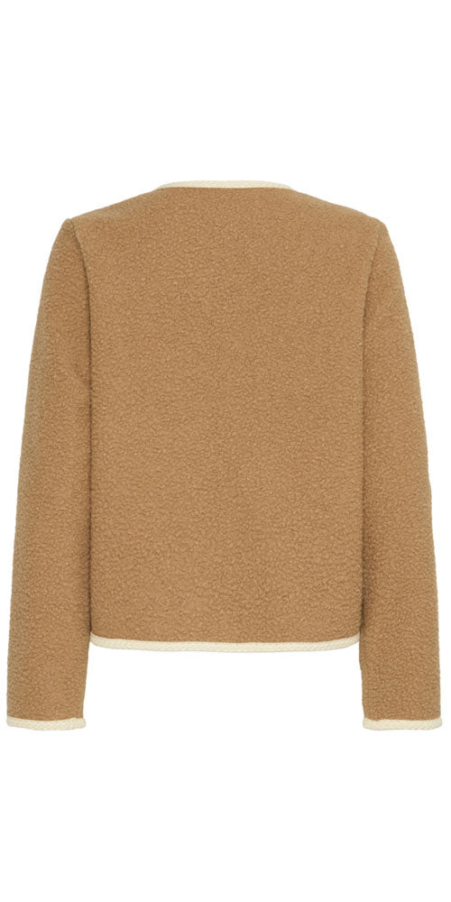 B.Young Bouclé Jacket, camel